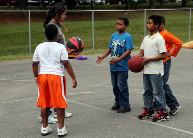 EYA provided children's entertainment, prizes and a free community center membership for the kids of Parkway Woods public housing site.