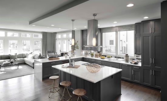 Less maintenance in new construction kitchen example