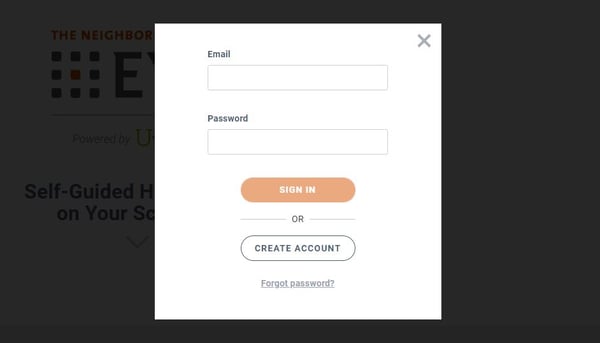 Create account utour