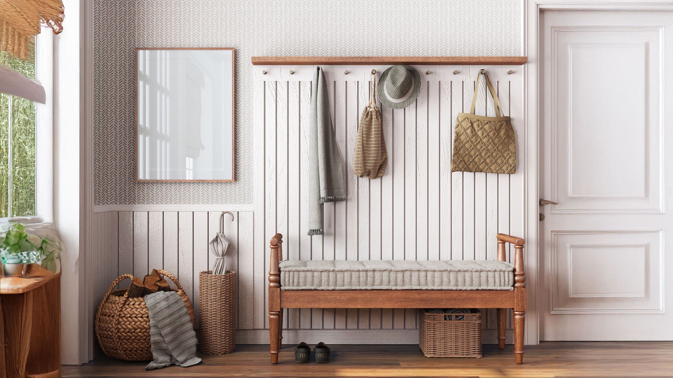 Home entryway organizing and storage solutions