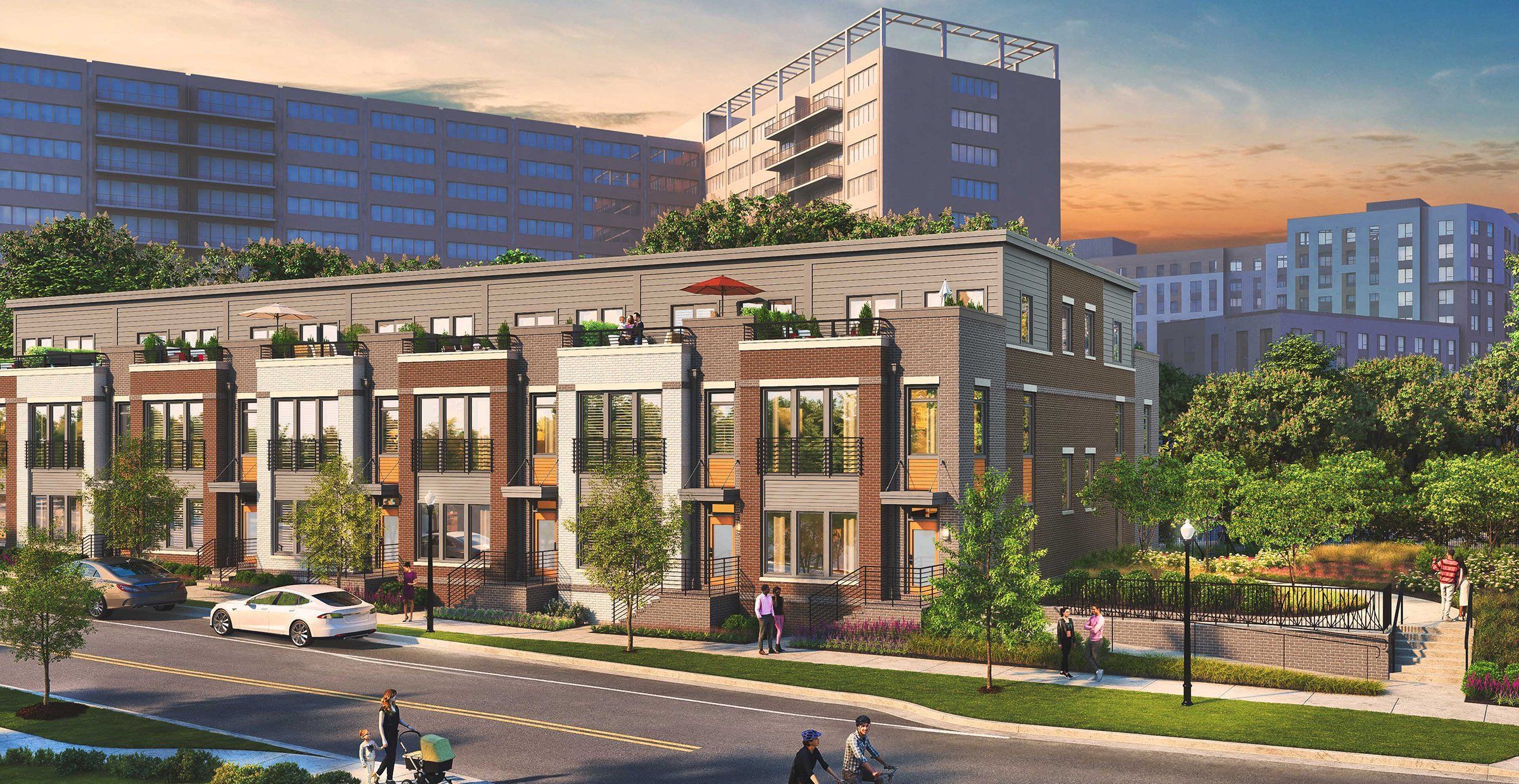 EYA's townhomes at Highlands Row in Arlington, VA