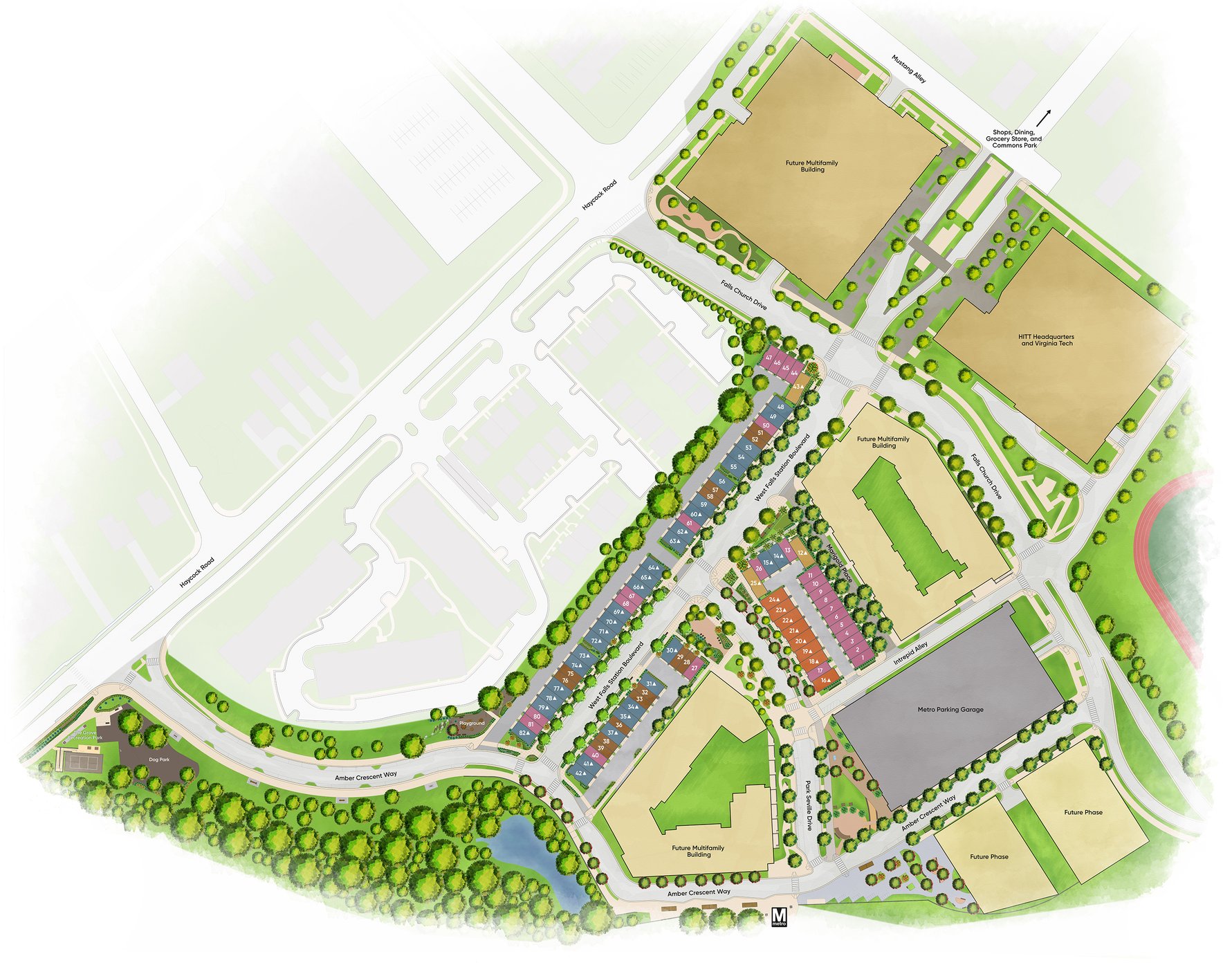West Falls planned site layout