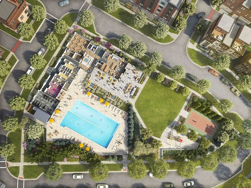 The CORE at Tower Oaks Aerial View