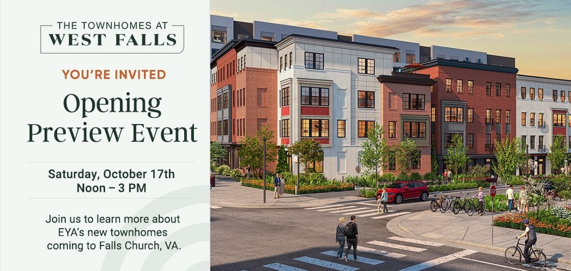 EYA's new townhomes at West Falls in Falls Church, VA