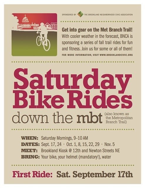 Saturday Bike Rides Poster