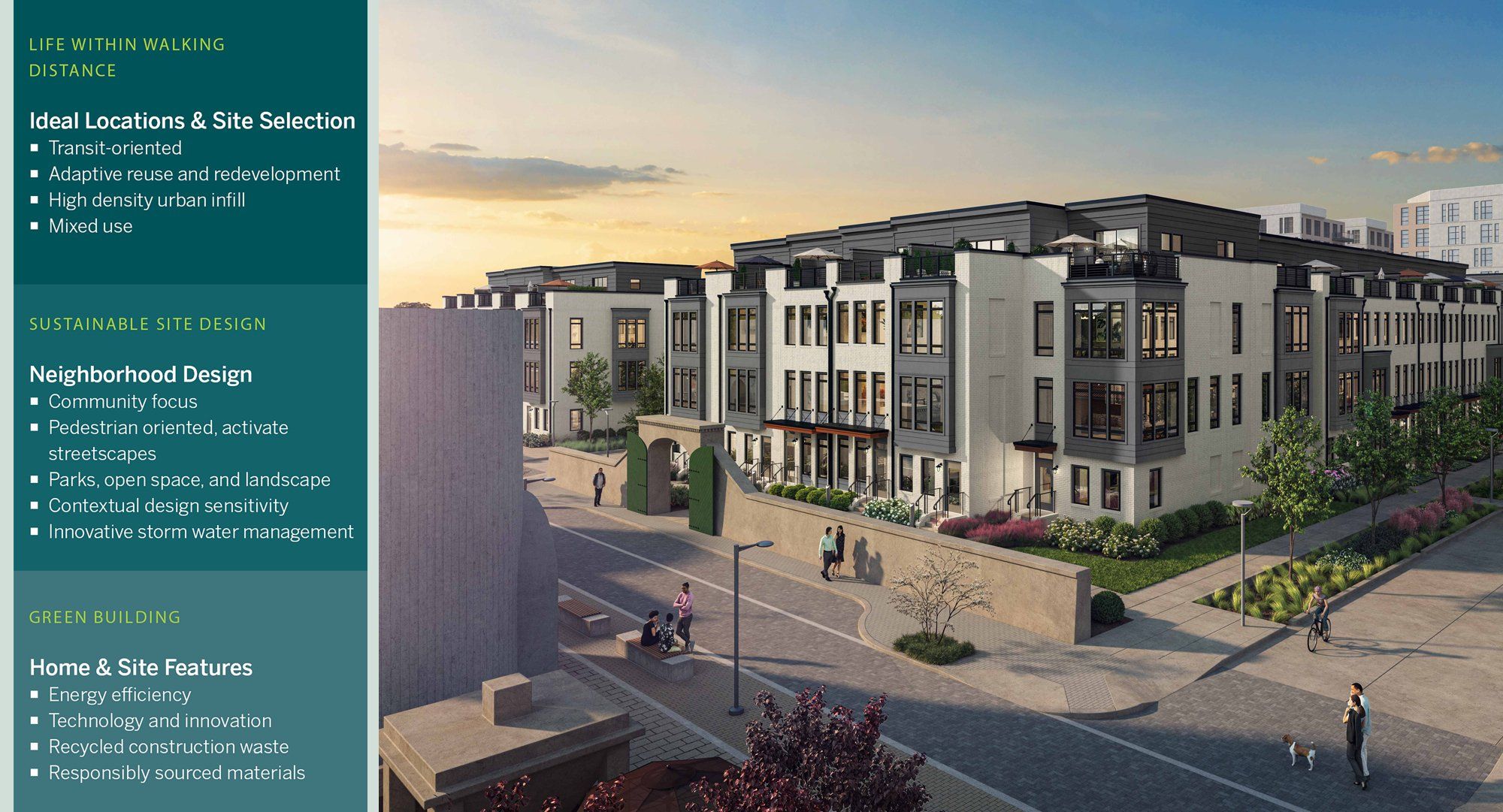 EYA’s Commitment to Green Living and Life Within Walking Distance