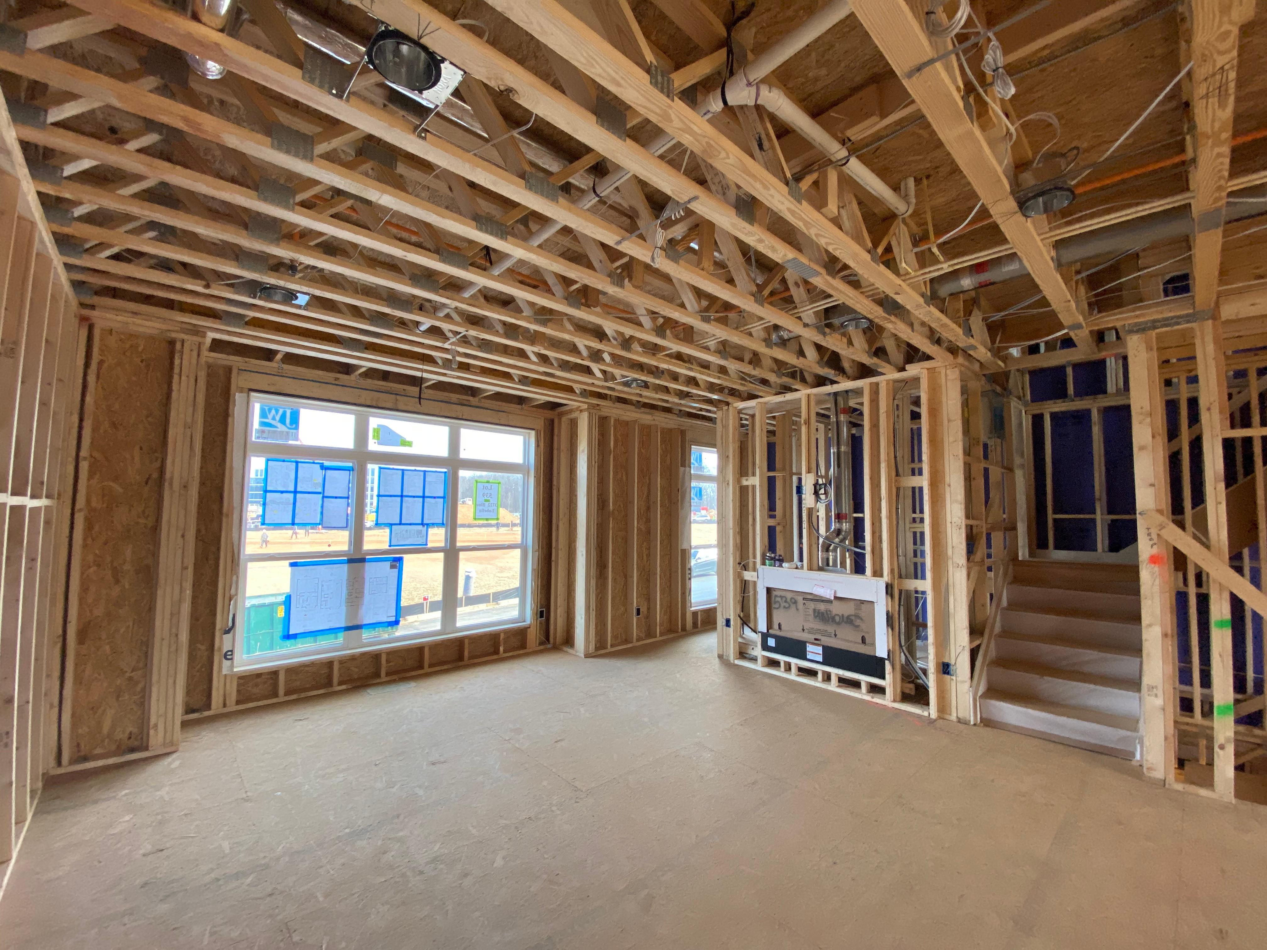 Framed house